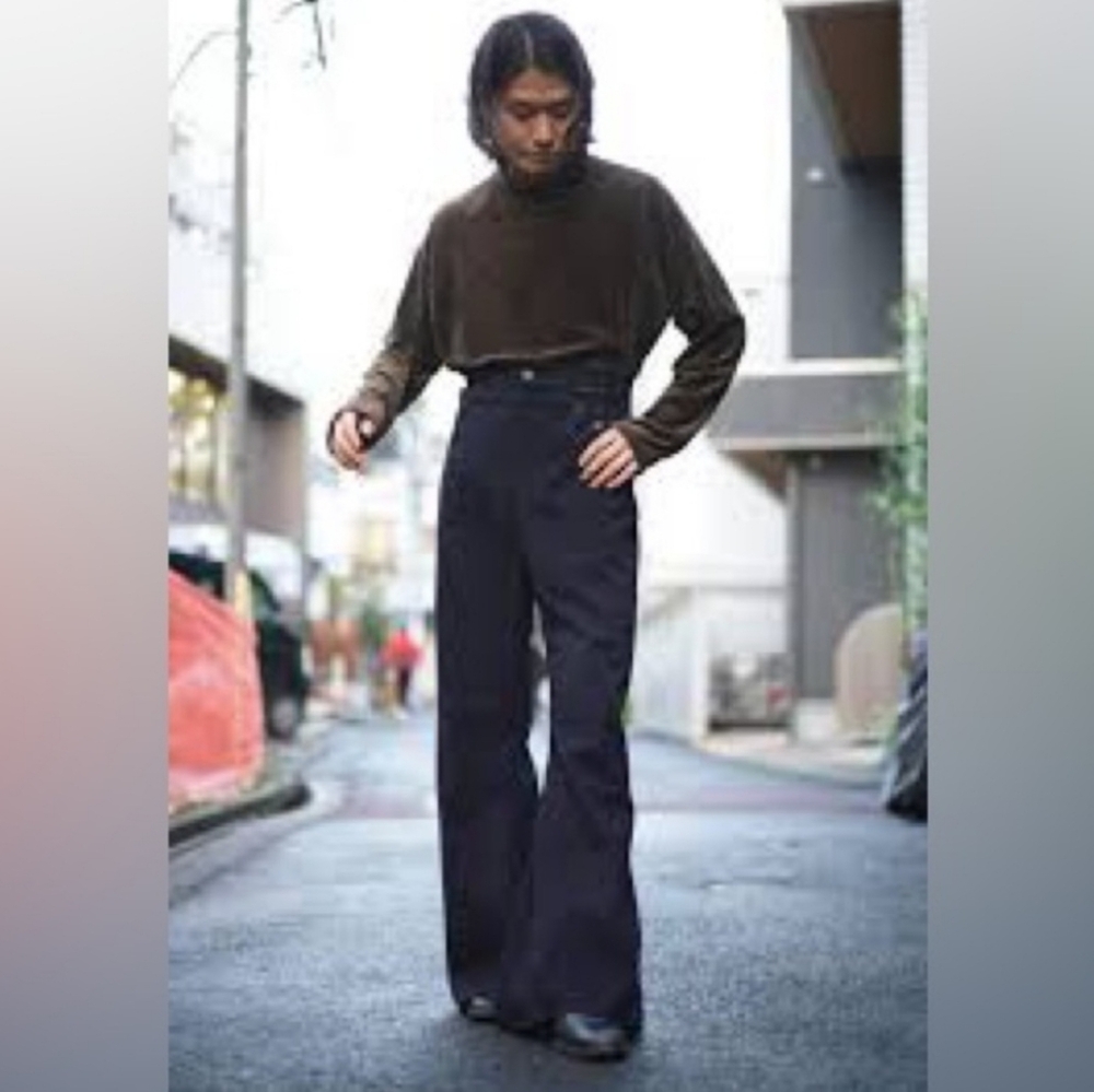 Vintage US Navy 1940s Blue Wool High-Waisted Sailor Trousers Womens 30 Classical - Picture 16 of 16